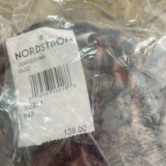 NWT Good American DayNight Wrap Dress in Sepia Leopard size 1 (small) - Picture 9 of 9